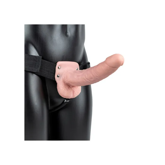 Shots Toys Female Sex Toys | REALROCK Hollow Strapon with Balls - 23 cm Flesh-(rea132fle) Shots Toys Female Sex Toys | REALROCK Hollow Strapon with Balls - 23 cm Flesh-(rea132fle)