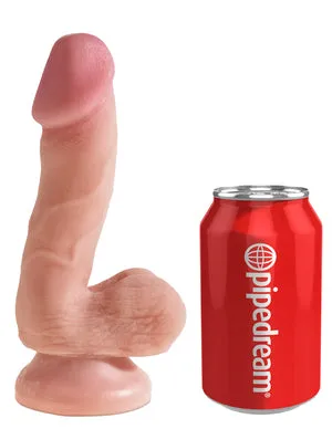 Dildos Pipedream Products King Cock Dual Density 65 Cock WBalls Flesh 
