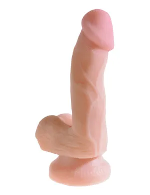 Dildos Pipedream Products King Cock Dual Density 65 Cock WBalls Flesh 