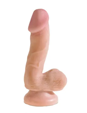 Dildos Pipedream Products King Cock Dual Density 65 Cock WBalls Flesh 