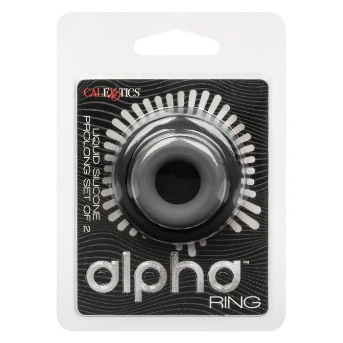 Anal Calexotics Alpha Liquid Silicone Prolong Set of 2 Blackgray Anal Calexotics Alpha Liquid Silicone Prolong Set of 2 Blackgray