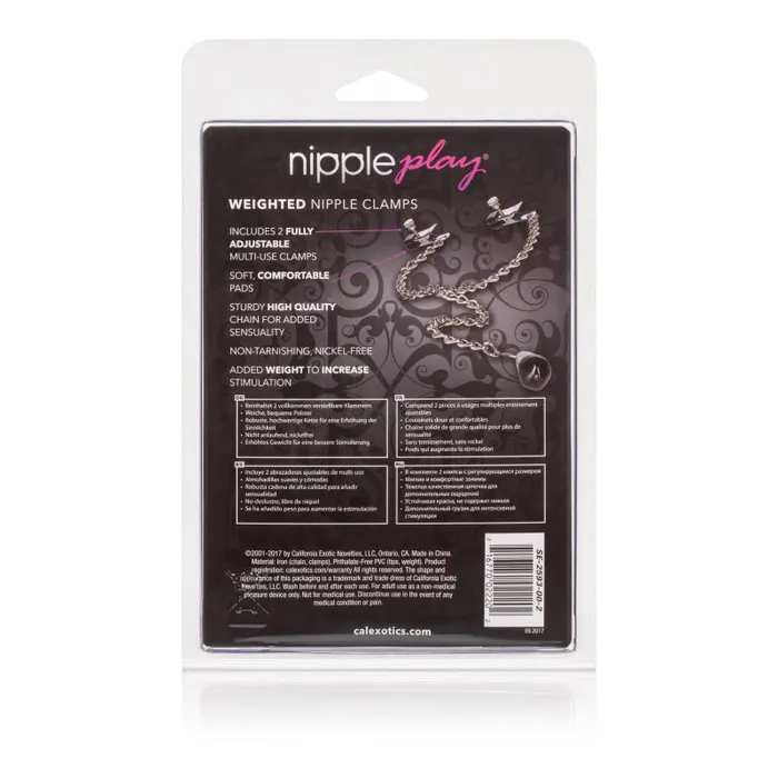 Female Sex Toys CalExotics Weighted Nipple Clamps Female Sex Toys CalExotics Weighted Nipple Clamps