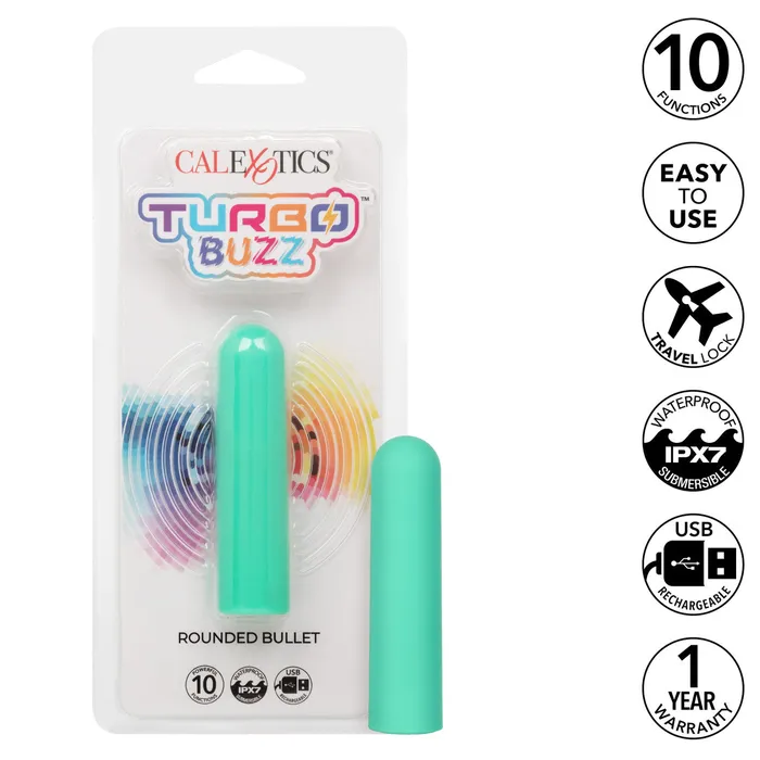 CalExotics Turbo Buzz Rounded Bullet Green Female Sex Toys CalExotics Turbo Buzz Rounded Bullet Green Female Sex Toys
