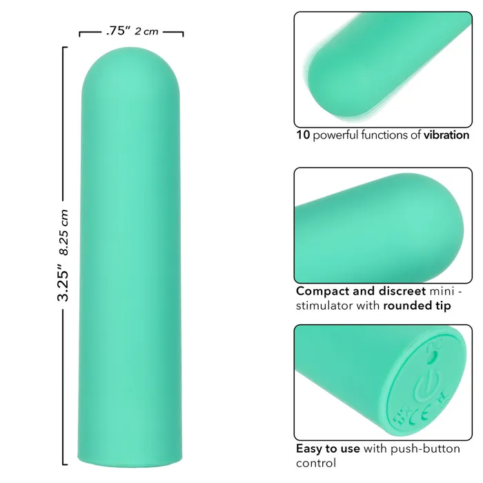 CalExotics Turbo Buzz Rounded Bullet Green Female Sex Toys CalExotics Turbo Buzz Rounded Bullet Green Female Sex Toys
