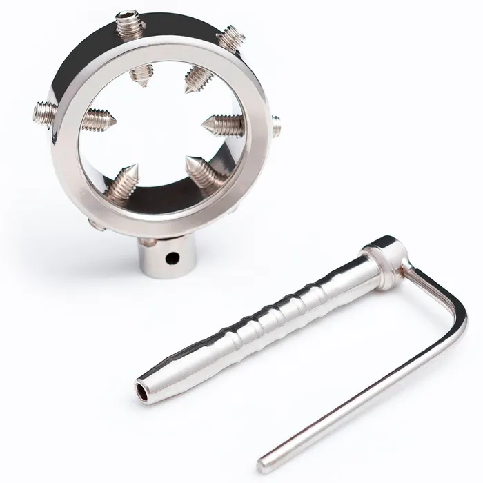 fetishtoyboxcom EXTREME STEELS SADISTIC COCK HEAD WAND CHASTITY DEVICE Male Sex Toys