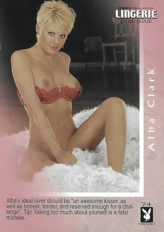 Greenthunderbirds Cards Vibrators Playboys Special Editions Lingerie 100th Issue 74 Alba Clark