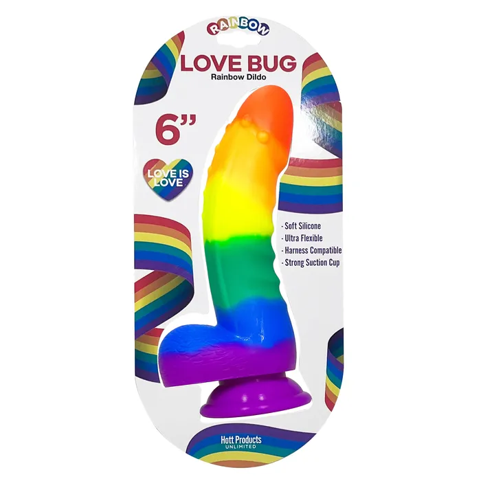 HOTT PRODUCTS UNLIMITED Dildos RAINBOW DILDO LOVE BUG